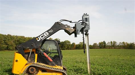 hydraulic post driver for mini excavator|vibrating post driver for skid steer.